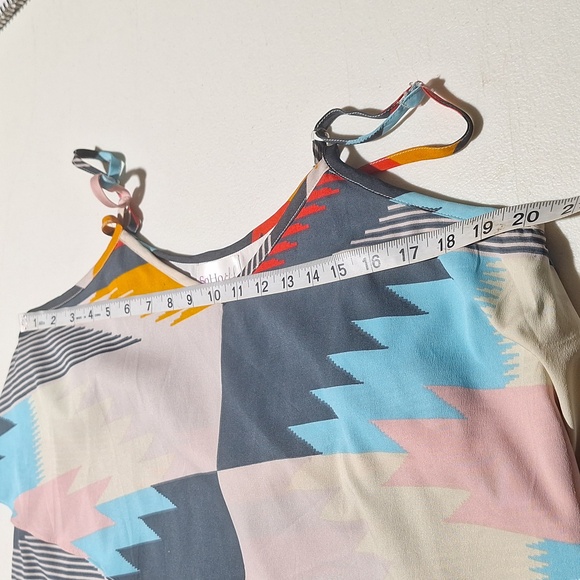 Soho Chick Colorblock Adjustable Spaghetti Strap Shark Bite Hem Tunic Tank Xl - Picture 14 of 16